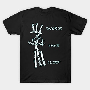 swords 3 samurai anime roronoa zoro one piece gift T-Shirt